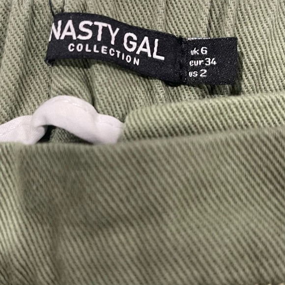 SPRING SALE! Nasty Gal Green Cargo Joggers Size 2 - Picture 5 of 5